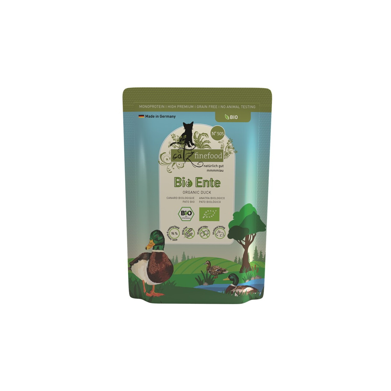 Catz finefood Nassfutter Katze Bio Adult No. 505 Ente 12x85 g