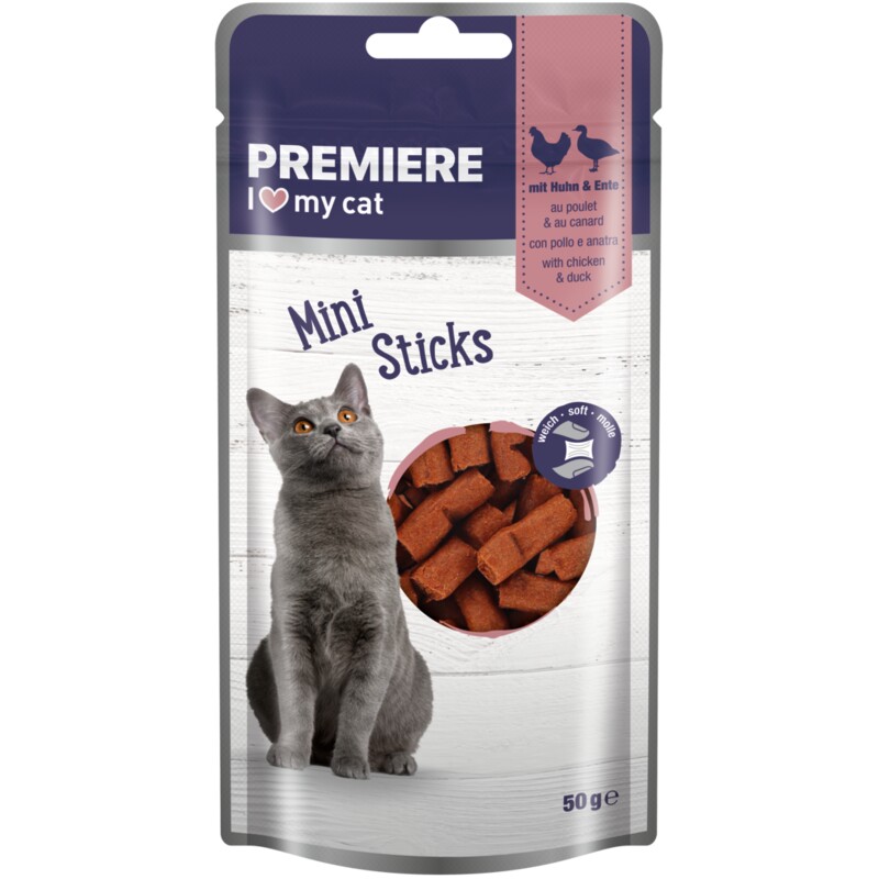 PREMIERE Mini Sticks Poulet et canard 7x50 g