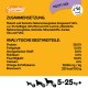 Emballage de friandises pour chiens Schmackos Multi Mix, présentant des informations nutritionnelles en allemand, y compris les ingrédients et les détails d'analyse.