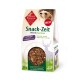 Verpackung von Hundesnacks mit "Snack-Zeit Wild & Gemüse" mit 70% frischem Wildfleisch, einschließlich Rüben, Karotten, Süßkartoffeln und Pastinaken.