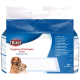 Packung Trixie Hygieneunterlagen für Haustiere, beschriftet mit "Hygiene-Unterlagen Nappy," enthält 50 saugfähige und auslaufsichere Unterlagen, Größe 60 x 60 cm.