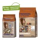 Two bags of "Premiere I Love My Garden" gourmet squirrel mix with a squirrel image, showcasing "New design - improved formula!"