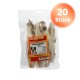 Packung Miracle Dog Snacks Kaninchenohren mit Fell, 100 g, 20 Stück, natürliche Kaninchensnacks für Hunde.