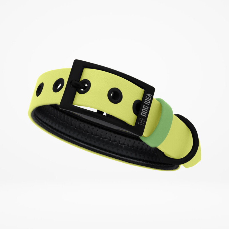 THE DOG IDEA Biothane Halsband Lemon M