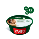 PANTO Mineralleckstein für Pferde in einem 10 kg Behälter, mit einem Bild eines braunen Pferdes, Nährwertangaben und dem Etikett "Hergestellt in Hamburg."
