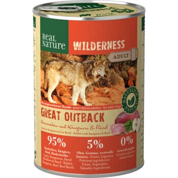 WILDERNESS Adult Great Outback lapin, kangourou et bœuf 6x400 g