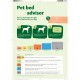 Infographic titled "Pet Bed Advisor" detailing how to measure a dog for the right pet bed size, with size categories XXS to XL and sample breeds.