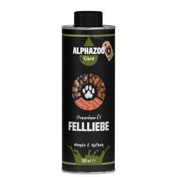 ALPHAZOO „Fellliebe“ Futteröl für Hunde & Katzen 500 ml