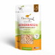 Frostgetrocknete Entenbrust-Katzenleckerlis in einer klaren Tüte mit blauem Design, beschriftet mit "I love my cat FREEZE-SNACK ENTEBRUST - DUCK BREAST."