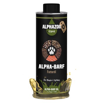 ALPHAZOO Alpha-Barf Futteröl für Hunde und Katzen 500 ml