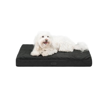 orthopädisches Hundebett, 76x51x8 cm, für Hunde & Katzen, schwarz