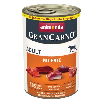 GranCarno Original Nassfutter Hund Adult, Ente 6x400 g