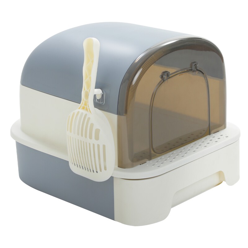 Pawz Road –Katzentoilette XL–mit Haube grau