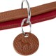 Verstellbare Führleine Karlby rot/ schwarz 2 m, 1,5 cm