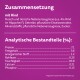 Etikett zur Zusammensetzung des Haustierfutters mit Rindfleisch, das Zutaten und analytische Komponenten wie Protein (7,1 %), Fett (3,6 %) und Feuchtigkeit (83,8 %) auflistet.