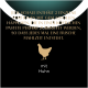 Schwarzes Poster mit goldener Schrift, die besagt, dass jede Schale zwei Portionen enthält, goldenes Hühnersymbol und die Worte 'mit Huhn'.