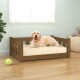Hundebett Massivholz Kiefer braun/ beige 55,5 cm, 28 cm, 75,5 cm