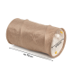 Brauner Haustiertunnel mit weichem Innenraum, etwa 70 cm lang und 35 cm im Durchmesser, mit einem Pom-Pom-Spielzeug.