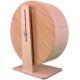 Holz-Laufrad für kleine Haustiere, mit einem stabilen Sockel und einer glatten, runden Oberfläche für sicheres Laufen.