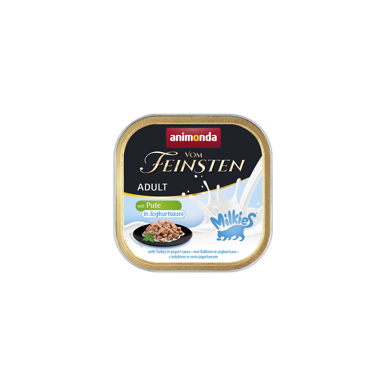 animonda Vom Feinsten Nassfutter Katze, Adult, Milkies 32x100g Pute, in Sauce