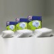 Trois boîtes de tampons filtrants Juwel, chacune contenant cinq tampons poly blancs, disposées avec plusieurs tampons empilés devant.