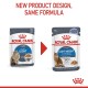 Image of two Royal Canin cat food pouches: "Ultra Light" on the left, "Light Weight" on the right, with "NEW PRODUCT DESIGN, SAME FORMULA" above.