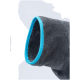 Graues Haustierhandtuch mit blauer Einfassung, entworfen zum Trocknen von Haustieren nach Bädern oder Outdoor-Aktivitäten.