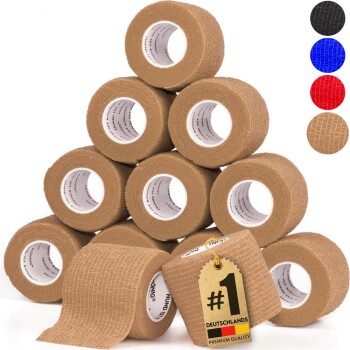Verband selbstklebend, Fixierbinde 12x4,7m Selbstklebende Bandage für Mensch & Tier