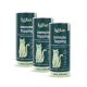 Drei KatKare 'Immuno Topping'-Dosen, türkisfarbene Etiketten mit Katzenillustration und sichtbarem Text 'KatKare' und 'Vital-Topping'.