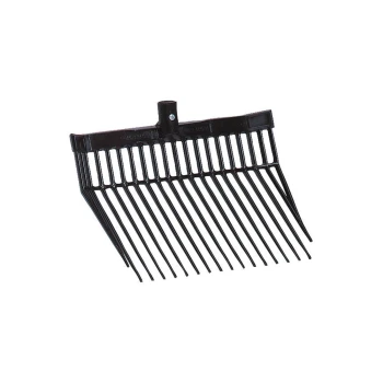 Schwarzer Kunststoffpflegekamm mit langen, breiten Zähnen, entworfen für die Pflege von Haustierfell.