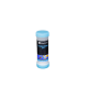 Behälter mit grauem Korallenkleber von Silbermann, beschriftet auf Deutsch, mit einem blauen Deckel und einem bunten aquatischen Design auf dem Etikett.