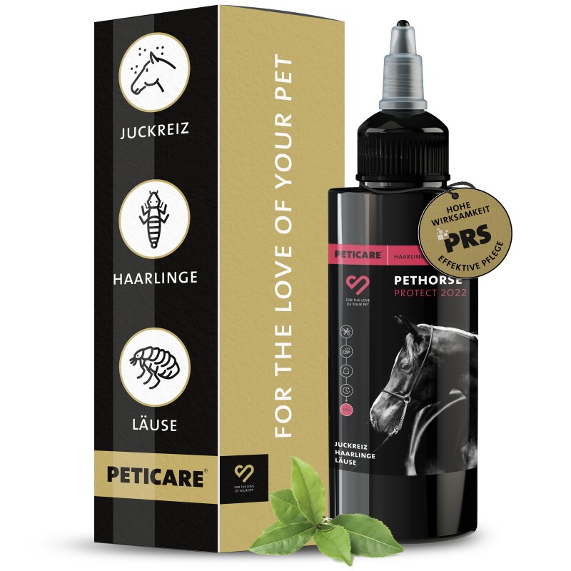 Peticare Anti-Läuse & Haarlinge Spray für Pferde, unterstützt bei Juckreiz 100 ml