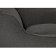 Hundebett Crispino aus Velours mit Handwebcharakter schwarz XXL