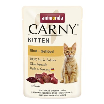 CARNY Kitten Geflügel & Rind 48x85 g