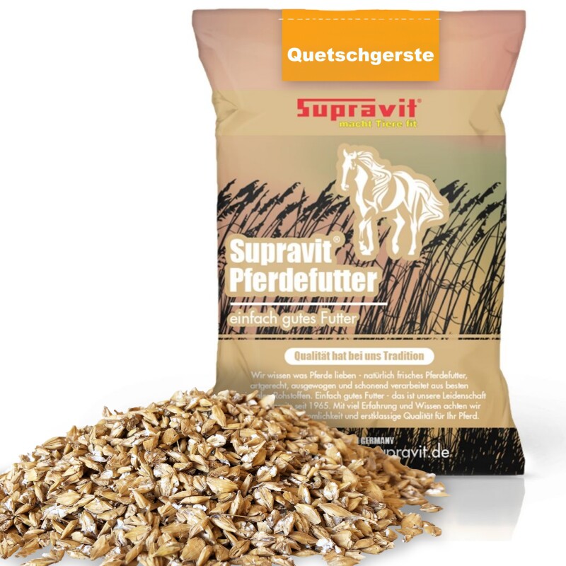 Supravit Gerste gequetscht 20kg Pferdefutter mit hohem Energiegehalt