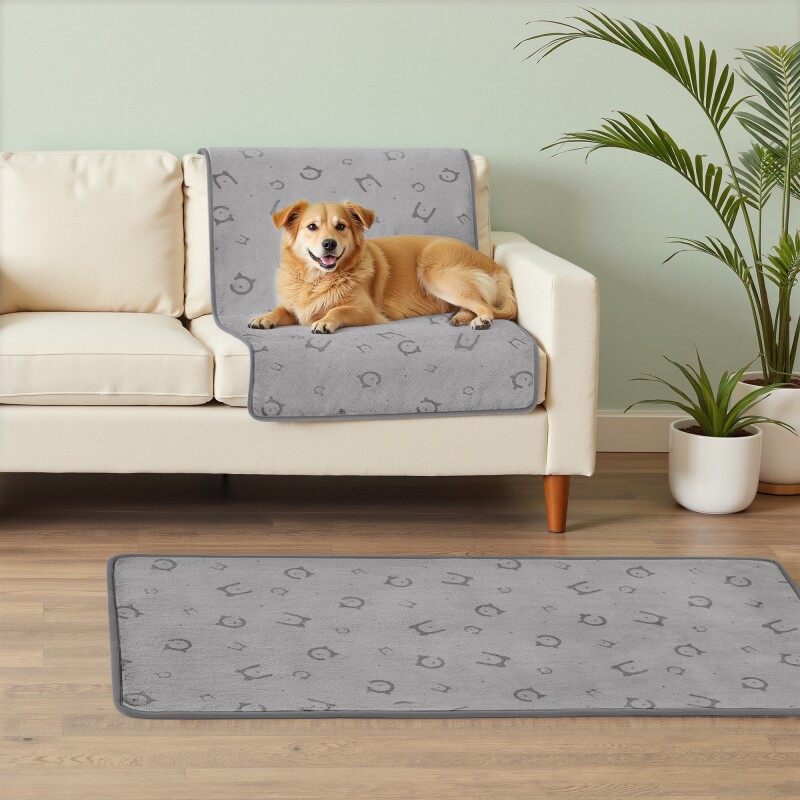 FEANDREA Hundedecke, 2er Set, wasserdichte Hundematte L122 x 61 cm