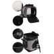 Haustier-Rucksack grau/ schwarz