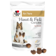 Doppelherz-Beutel „Haut & Fell Complex“ für Hunde, zwei Hunde, herzförmige Kausnacks, sichtbarer Text „30 Kausnacks“