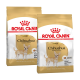 Zwei Säcke Royal Canin Chihuahua Adult Hundefutter, mit einer kleinen Chihuahua-Illustration, mit Text, der angibt, dass es für Hunde über 8 Monate alt ist.