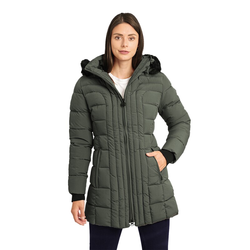 Knuffelwuff Damen Winterjacke Amsterdam Größe: M / 38 Khaki khaki 38 - EU