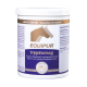 Behälter von EQUIPUR tryptomag, einem Pferde-Nahrungsergänzungsmittel zur Entspannung und Nervenstärkung, mit Inhaltsstoffen wie Tryptophan und Magnesium.