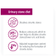 Urinary stone diet information: dissolves struvite stones, reduces urinary pH, and adjusts magnesium content to prevent stone formation.