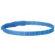 Collier pour animaux en plastique bleu étiqueté "ADAPTIL," conçu pour aider à calmer les chiens, avec un design flexible et segmenté.