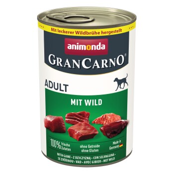 Assortiment GranCarno Original adulte Gibier 24x400 g
