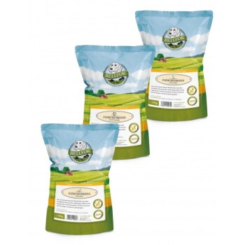 Bellfor Sparset Nr. 1 - Trockenfleischstreifen Mix Huhn 100g, Truthahn 100g &amp; Ente 100g