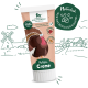Tube von Knuffelwuff Puten-Creme mit einer Truthahn-Illustration, beschriftet mit '100% Pute' und 'Natürlich', mit einer Windmühle und einem Bauernhof im Hintergrund.