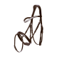 Braunes Leder-Haustiergeschirr mit dekorativen Strasssteinen, mit verstellbaren Riemen und einem eleganten Design.