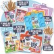 Bunte Anzeige von Smoggy-Haustierprodukten, einschließlich 7 Hundeeis-Mischungen, 3 Welpen-Eis-Mischungen, Formen, Starter-Kits und Kaustangen.