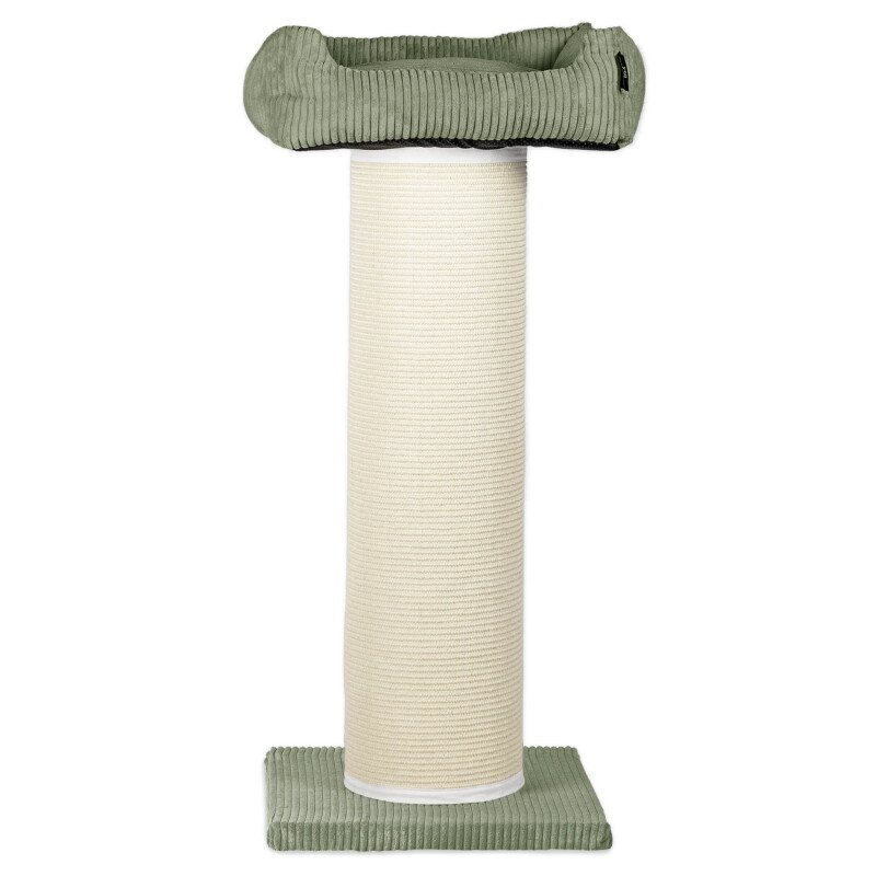 Rohrschneider ® XXL Kratzbaum, Cord-Bezug, tauschbare Kratzmatte, Bett waschbar