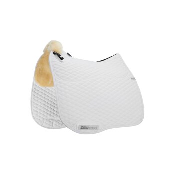 Dressurschabracke Streamline Lammfell weiß